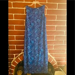 Jessica Howard Blue Roses Long Dress